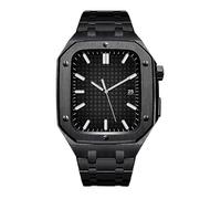 JZWCHQ Correa del kit de modificación+Caso para banda de 44 mm de 45 mm de pulsera de retrofit de metal de 45 mm de pulsera de modernización para iWatch 8 7 5 4 SE Band