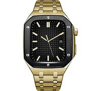 JZWCHQ Correa del kit de modificación+Caso para banda de 44 mm de 45 mm de pulsera de retrofit de metal de 45 mm de pulsera de modernización para iWatch 8 7 5 4 SE Band