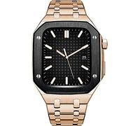 JZWCHQ Correa del kit de modificación+Caso para banda de 44 mm de 45 mm de pulsera de retrofit de metal de 45 mm de pulsera de modernización para iWatch 8 7 5 4 SE Band