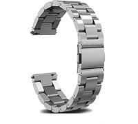 JZWCHQ Corturas de reloj 18 mm 20 mm 22 mm Correa de banda de reloj de acero inoxidable para Samsung Gear S2 S3 Smart Watch Pulsera negra para Samsung Gear S2 (color: 22 mm, tamaño: plateado)