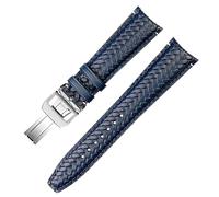 JZWCHQ Cow Woven Watch Band para IWC IW344205 Portugieser Pilot Watches Portofino Blue Soft Leather Store