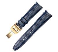 JZWCHQ Cow Woven Watch Band para IWC IW344205 Portugieser Pilot Watches Portofino Blue Soft Leather Store