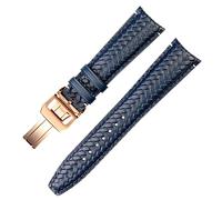 JZWCHQ Cow Woven Watch Band para IWC IW344205 Portugieser Pilot Watches Portofino Blue Soft Leather Store