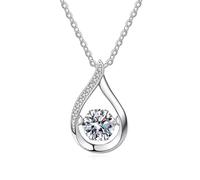 JZWCHQ D Color VVS MOISSANITE Collar Colgante de caída de Agua S925 Collar