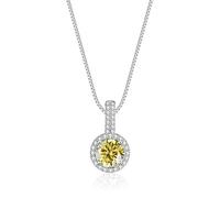 JZWCHQ Decoraciones Accesorios 1 D Color Multicolor Moissanite Collares Collares CLASCULOS CLASECTORES CLASELES para Mujer - CUMPLEAÑOS DE Valentino Hermoso
