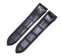 JZWCHQ Exquisita correa de reloj de cuero genuina para un diseño elegante de 23 mm de diseño de 23 mm