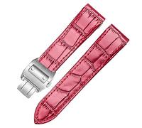 JZWCHQ Exquisita correa de reloj de cuero genuina para un diseño elegante de 23 mm de diseño de 23 mm