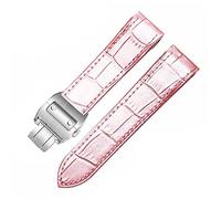 JZWCHQ Exquisita correa de reloj de cuero genuina para un diseño elegante de 23 mm de diseño de 23 mm
