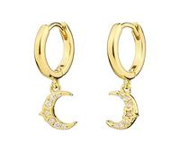 JZWCHQ Exquisito Pendientes de caída de Colgante de Luna Estrella para Mujeres perforando Pendientes Joyas Pendientes