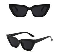 JZWCHQ Gafas de sol cuadradas vintage de moda para mujer, estilo retro de ojo de gato, marco pequeño, estilo de viaje, C01, Talla única