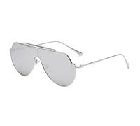 JZWCHQ Gafas de sol de gran tamaño con marco de aleación para hombres y mujeres, Silver, Talla única