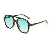 JZWCHQ Gafas de sol de tendencia UV400, Verde leopardo, Talla única