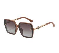 JZWCHQ Gafas de sol polarizadas de gran tamaño para mujer, con lentes degradados, protección UV400, café, Talla única