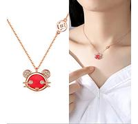 JZWCHQ Joyas/Collares Collares para Mujeres, Collar Colgante de clavícula Longitud Total 15.75 Pulgadas, la Forma Exquisita implicación Que estás en mi corazón Colgantes de Mujeres