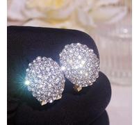 JZWCHQ Joyas de Boda, aretes geométricos para Mujeres y Diamantes espumosos para Mujeres