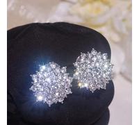 JZWCHQ Joyas de Boda, aretes geométricos para Mujeres y Diamantes espumosos para Mujeres