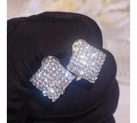 JZWCHQ Joyas de Boda Pendientes geométricos para Mujeres y Diamantes Brillantes para Mujeres