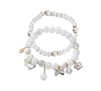 JZWCHQ Joyas de Pascua Cristales de Conejo Rose Pearl Pearl Pulseras de bebé recién Nacidos para niñas Infantiles Relojes para Hombres