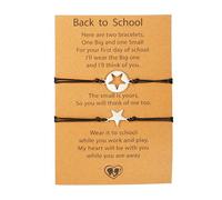 JZWCHQ Joyas de regreso a la escuela con una tarjeta ajustable de cinco pulseras estrella puntiagudas Pendientes de San Valentín para el Día de San Valentín para