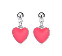 JZWCHQ Joyas para Damas de Pendientes Pendientes Colgantes Simples y Lindos en Forma de corazón Joyas Brillantes Elegantes exquisitos Pendientes de Banquete de Baile de Mujeres