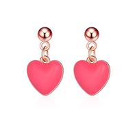 JZWCHQ Joyas para Damas de Pendientes Pendientes Colgantes Simples y Lindos en Forma de corazón Joyas Brillantes Elegantes exquisitos Pendientes de Banquete de Baile de Mujeres