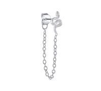 JZWCHQ Joyas para Mujeres Pendientes de Plata, 1 por ciento 100% 925 Cadena de aretes de Plata esterlina Bee Snow Leopard Moon Star Pendientes para Mujeres Joyas de Cadena de circón de Cristal A30