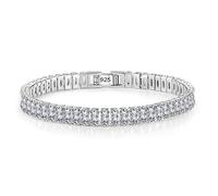 JZWCHQ Joyería 925 17.5cm MOISSANITE Diamond Pulseras para mujeres Joyería de boda