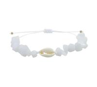 JZWCHQ Joyería Pulsera de conchas marinas - Peeds de concha de piedra Pulseras para mujeres Hombres tejidos a mano Amistad de amistad Joyería