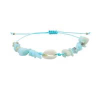 JZWCHQ Joyería Pulsera de conchas marinas - Peeds de concha de piedra Pulseras para mujeres Hombres tejidos a mano Amistad de amistad Joyería