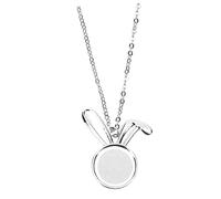 JZWCHQ Juego de 2 collares de aleación con forma de conejo con temática de Pascua, joyería decorativa de animales para adultos