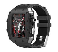 JZWCHQ Kit de ensamblaje de estuche de metal de reloj de goma, para 9 8 7 45 mm 6 5 4 SE 44 mm Reloj reemplazar anti-caza de deportes frescos de la pulsera de la banda para mujeres del reloj de moda