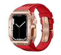 JZWCHQ Kit de modificación de la banda de relojes para 8 7 6 5 4 SE 44 mm Serie de 45 mm Reemplazo de reloj Kit de correa de reloj de lujo Sport Sport Wutband de goma