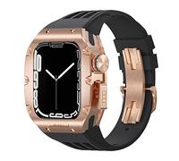 JZWCHQ Kit de modificación de la banda de relojes para 8 7 6 5 4 SE 44 mm Serie de 45 mm Reemplazo de reloj Kit de correa de reloj de lujo Sport Sport Wutband de goma