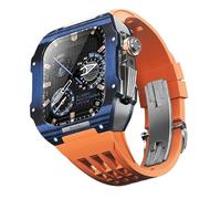 JZWCHQ Ligera de fibra de carbono Caja de cajas de fluoración Fluorubber ， para 44/45 mm 8/8/7/6/5/4 Kit de actualización de la correa de reemplazo de la serie