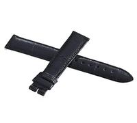 JZWCHQ Locman - Correa de reloj de piel de cocodrilo negra de 16 mm para mujer
