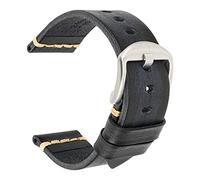 JZWCHQ Maikes - Correa de reloj de cuero genuino para la correa de reloj galaxia 20 mm 22 mm 24 mm banda de reloj Timex Omega pulseras, 24mm, A