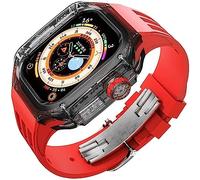 JZWCHQ Matrimonio de la caja y el kit de modificación de la correa de reloj Rubbler, para Ultra 8 49 mm, fluorRubber Band Band Transparente Mod Kit