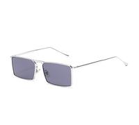 JZWCHQ Metal Small Frame Men and Women Gafas de Sol Tendencia Cuadrada UV400 Gafas de Sol (Color: B, Tamaño: 1)
