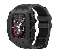 JZWCHQ Mira Combo de correa de caja, para la serie 44 mm 6 5 4 SE 45 mm Series 9 8 7, para el kit de modificación de lujo de banda iwatch