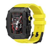 JZWCHQ Mira Combo de correa de caja, para la serie 44 mm 6 5 4 SE 45 mm Series 9 8 7, para el kit de modificación de lujo de banda iwatch