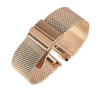 JZWCHQ Mira Corcha de 18 mm/20 mm/22 mm Band de reloj de oro Rose Hebilla Hebilla de acero inoxidable Correa de la masa de rosa