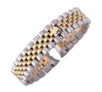 JZWCHQ Mira Correa de Acero Inoxidable Banda de Reloj Strapa de 20 mm Bandas de Reloj de Metal de Metal Fashion Fashion Silver Women Solid Link Accesorios de Pulsera Pulsera