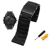 JZWCHQ Mira la correa para diesel DZ7370 DZ7395 DZ 7430 DZ7396 Banda de reloj de acero fino de gel de sílice grande de diale masculino 28 mm