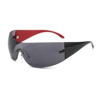 JZWCHQ Nuevos lentes de sol de moda 2025 para mujeres y hombres, lentes de sol envolventes sin montura de una pieza, a la moda, hip hop, C1, Talla única