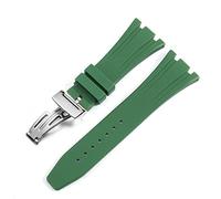 JZWCHQ Para AP Royal Oak Offshore 15400/15202/15703 RABER Silicone Reloj Strap Men Accesorios de correa de reloj 27 mm 28 mm