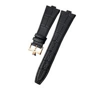 JZWCHQ Para bandas de reloj de grano azul negro marrón azul en el extranjero de 25 mm de interfaz de interfaz convexa de 25 mm origen correa de la correa