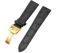 JZWCHQ Para IWC Bertofino Pilot Mark 20 mm 22 mm Watchband Alligator Silicona de cuero Suelle de goma de goma