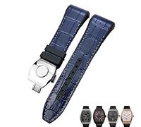 JZWCHQ Para la banda de reloj Franck Muller Band de 28 mm Cow Watch Watch Strap Bandas de reloj de hebilla plegable de goma de goma para hombres Pulsera