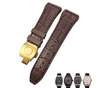 JZWCHQ Para la banda de reloj Franck Muller Band de 28 mm Cow Watch Watch Strap Bandas de reloj de hebilla plegable de goma de goma para hombres Pulsera
