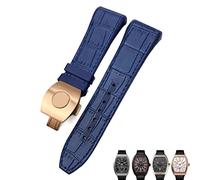 JZWCHQ Para la banda de reloj Franck Muller Band de 28 mm Cow Watch Watch Strap Bandas de reloj de hebilla plegable de goma de goma para hombres Pulsera